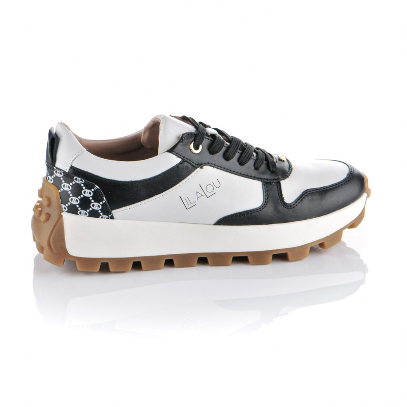 LILA LOU white and black sneakers