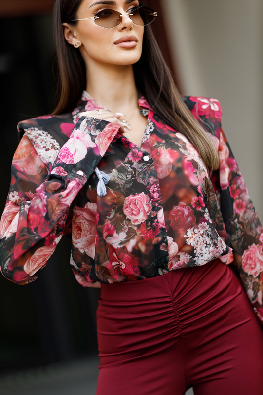 CAMILLA shirt pink flowers