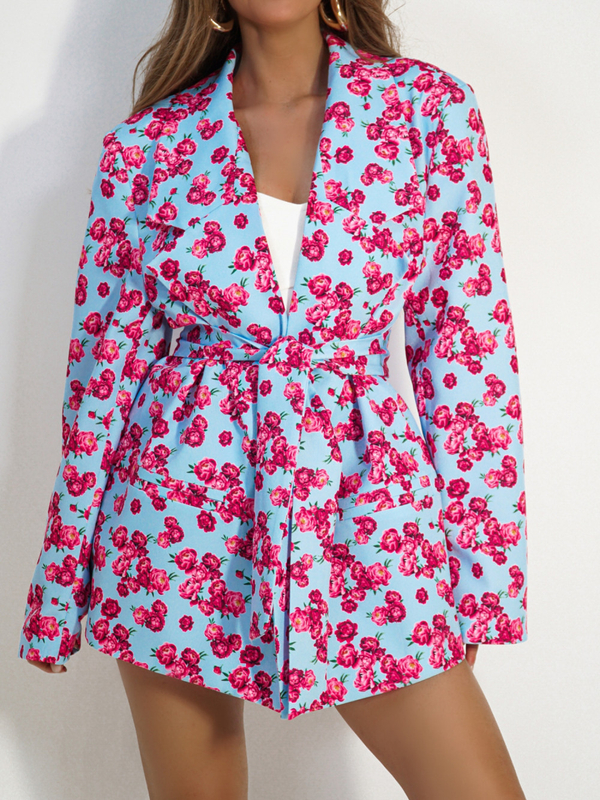 Jacket ABOUT YOU blue flowers 