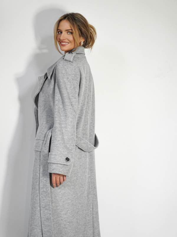 Płaszcz LE LONG jasny szary