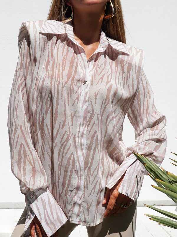 CAMILLA white and beige shirt