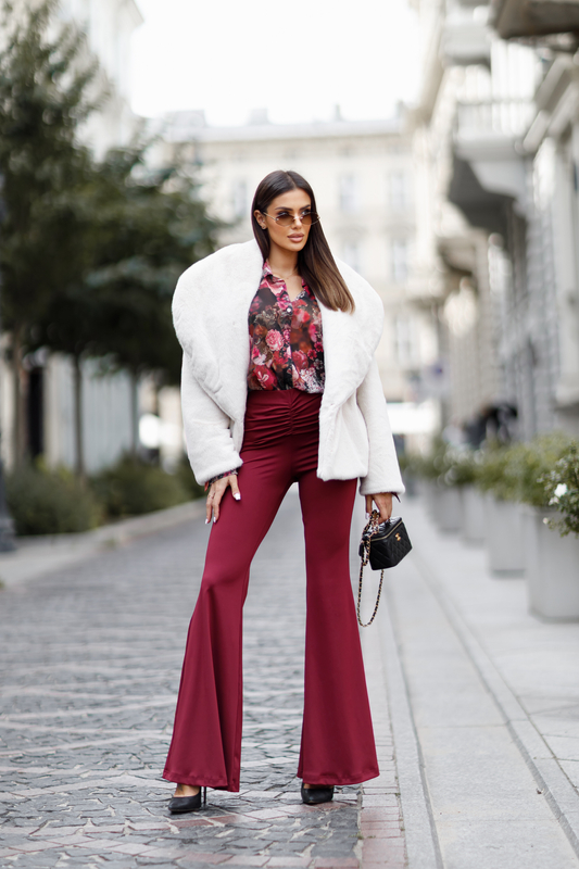 MARILYN beige fur coat