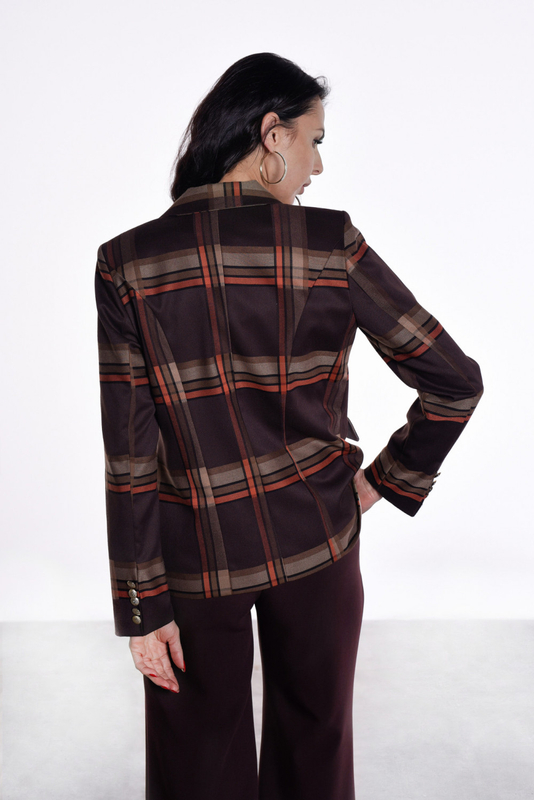 PORTO jacket brown check