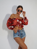 Spanish blouse NALA red flowers