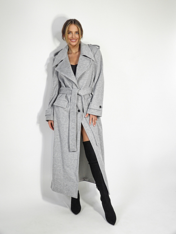 Płaszcz LE LONG jasny szary