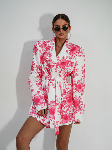Jacket ABOUT YOU white and pink