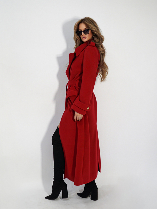 LE LONG coat red
