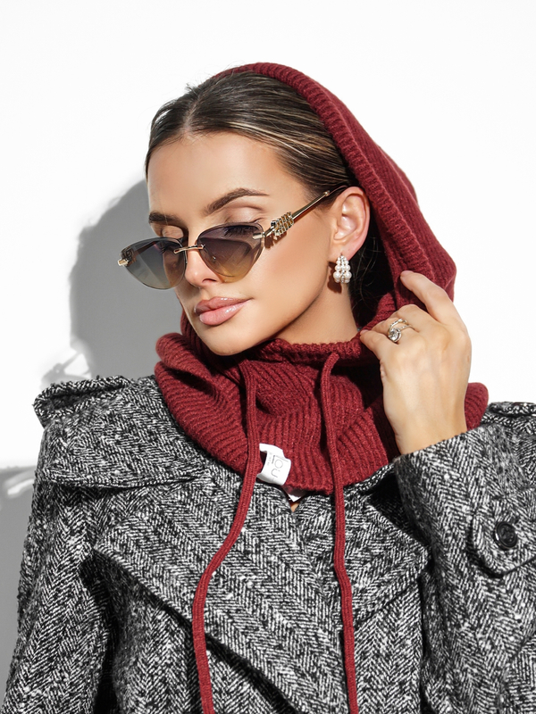 Balaklawa komin LILA LOU bordowa