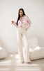 CUBA LIBRE beige and pink shirt