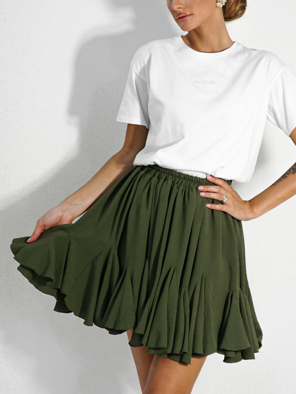 CLOCHE skirt dark green