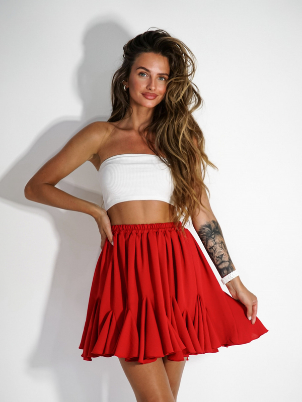 CLOCHE red skirt