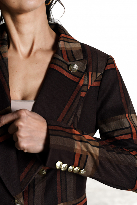 PORTO jacket brown check
