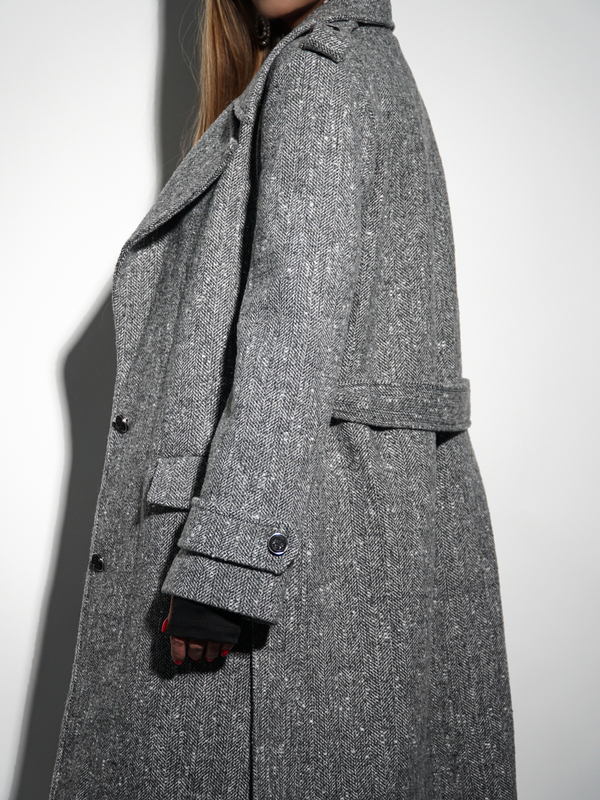 Płaszcz LE LONG ciemny szary