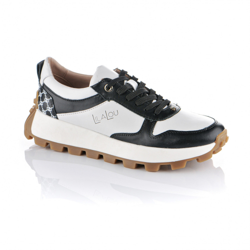 LILA LOU white and black sneakers