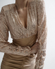 DRAP SHINE gold dress