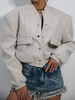 LILA LOU beige bomber