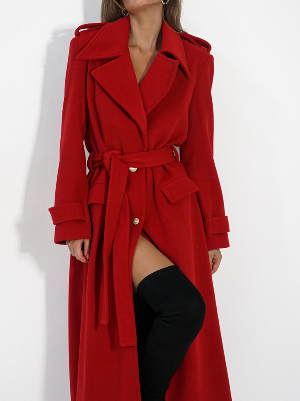 LE LONG coat red