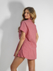LOKA maroon striped set