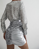 DRAP SHINE silver dress