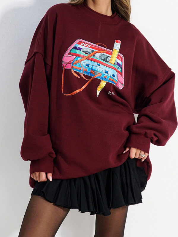 CASETTE sweatshirt maroon