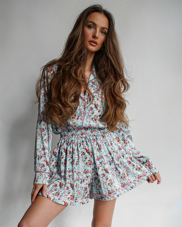 FLOWER long shirt pajamas