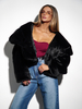 MARILYN fur coat black