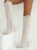 LILA LOU beige boots