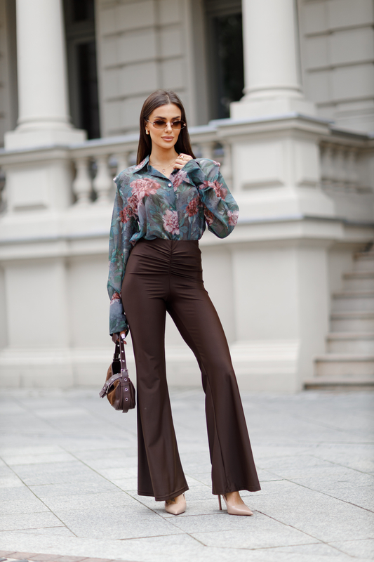 CAMILLA green shirt with flowers