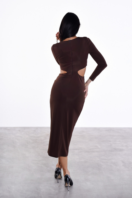 YOU NEED ME chocolate dress