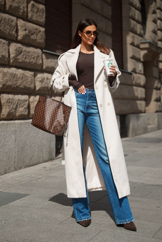 Coat LE LONG ecru