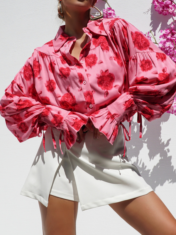 KENDALL pink floral shirt