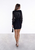 DRAP SHINE dress black