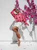 KENDALL pink floral shirt