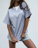 T-shirt COOL GIRL długi grey
