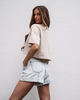 COOL GIRL t-shirt short beige