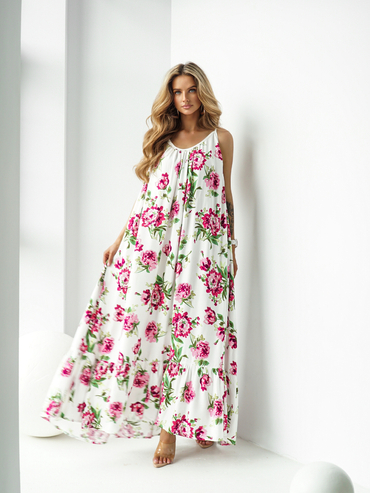 GYPSY white floral dress