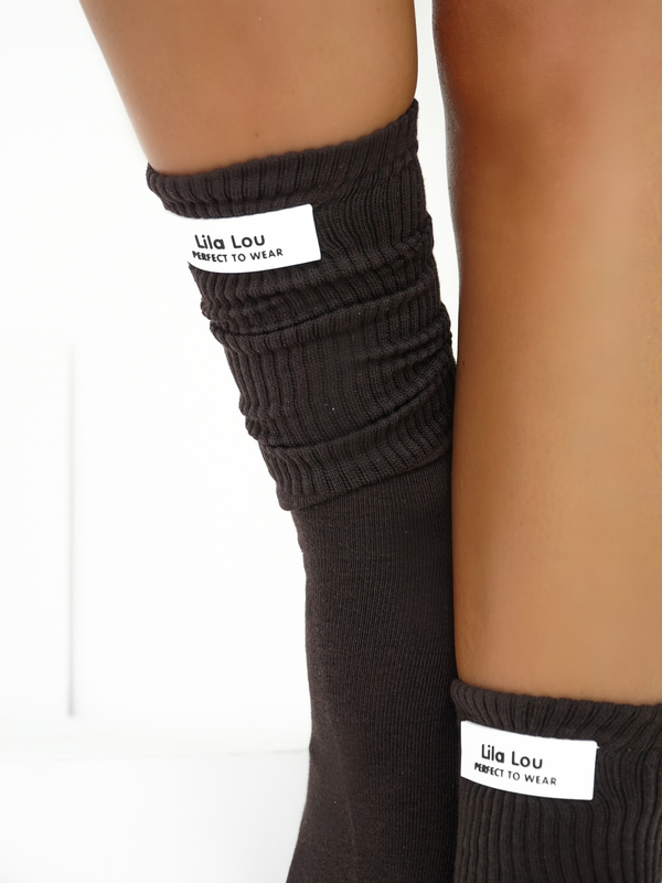 LILA LOU brown socks