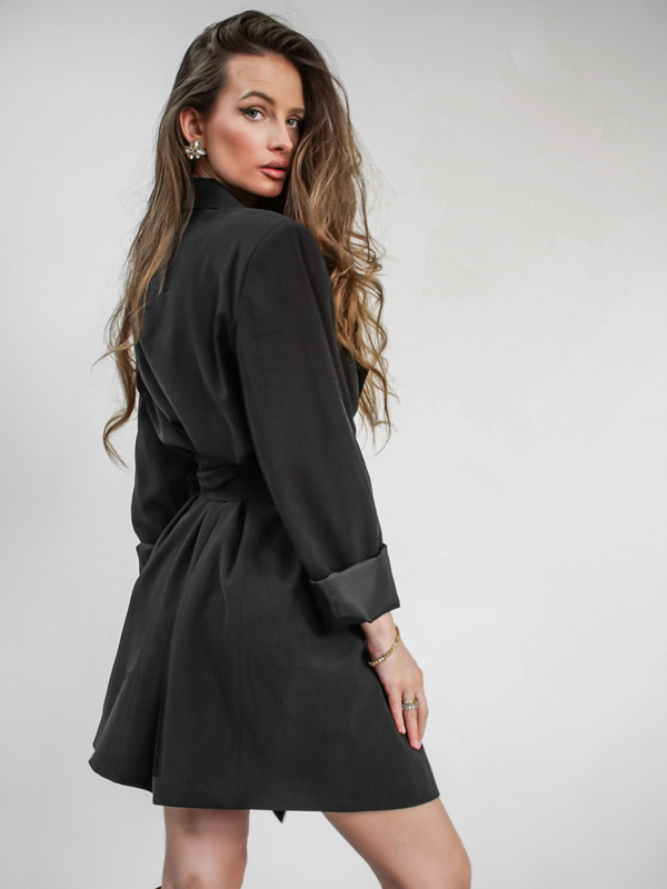 Jacket-Dress MAN WAS HERE black