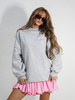 Bluza LONG STORY szary melanż