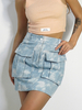 CAMBIO light denim skirt