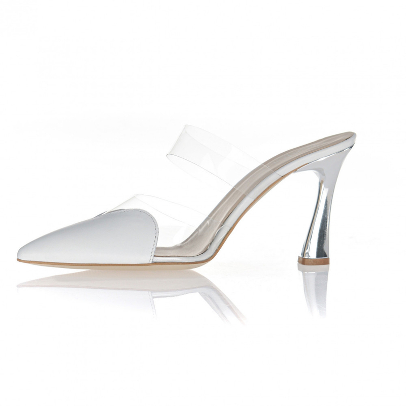 LILA LOU white stilettos