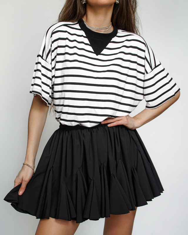 T-shirt oversize BLACK-WHITE 2