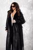 PREMIUM black long sheepskin coat PREORDER