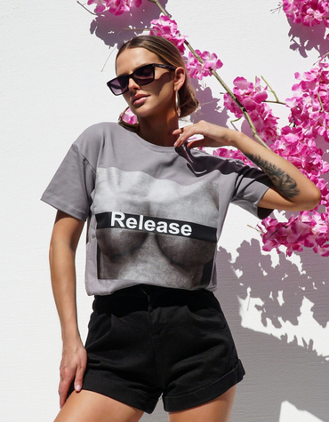 T-shirt RELEASE grafit