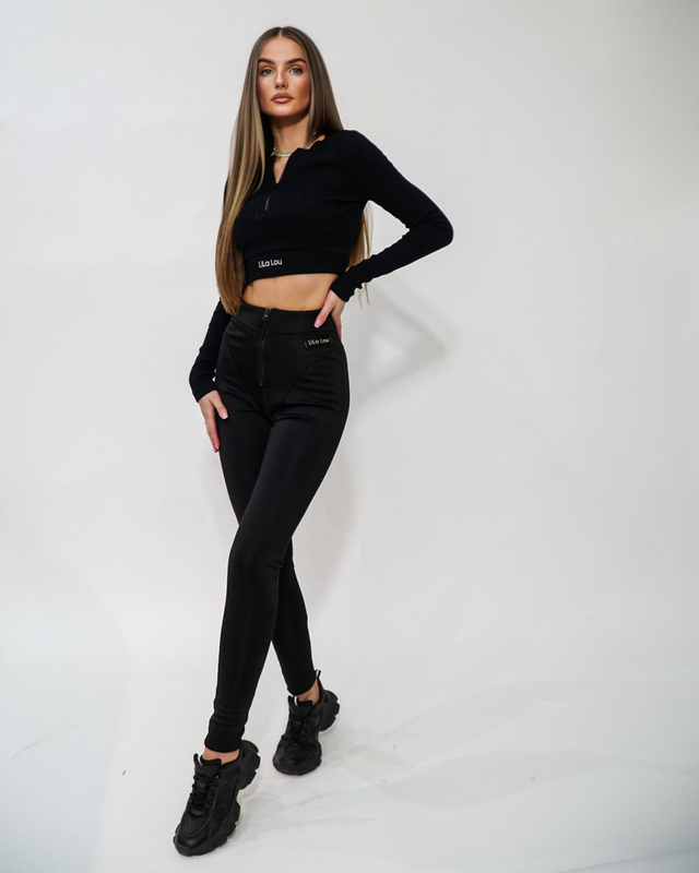 Black insulated leggings