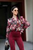 CAMILLA shirt pink flowers