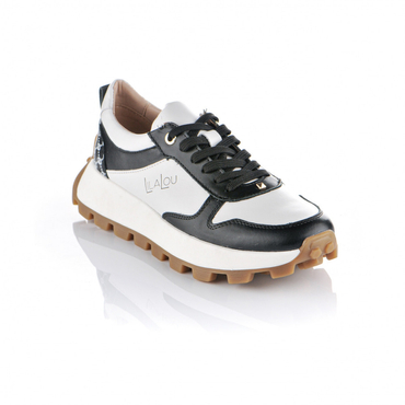 LILA LOU white and black sneakers