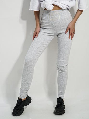 HYPNOTIZED LOGO leggings grey melange