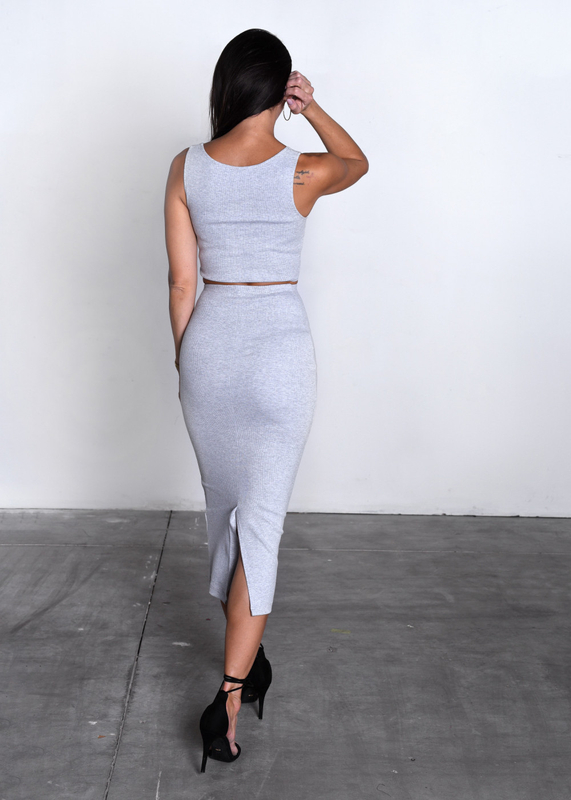 Set ISABEL grey melange