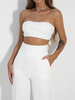 LILA LOU ribbon headband top white